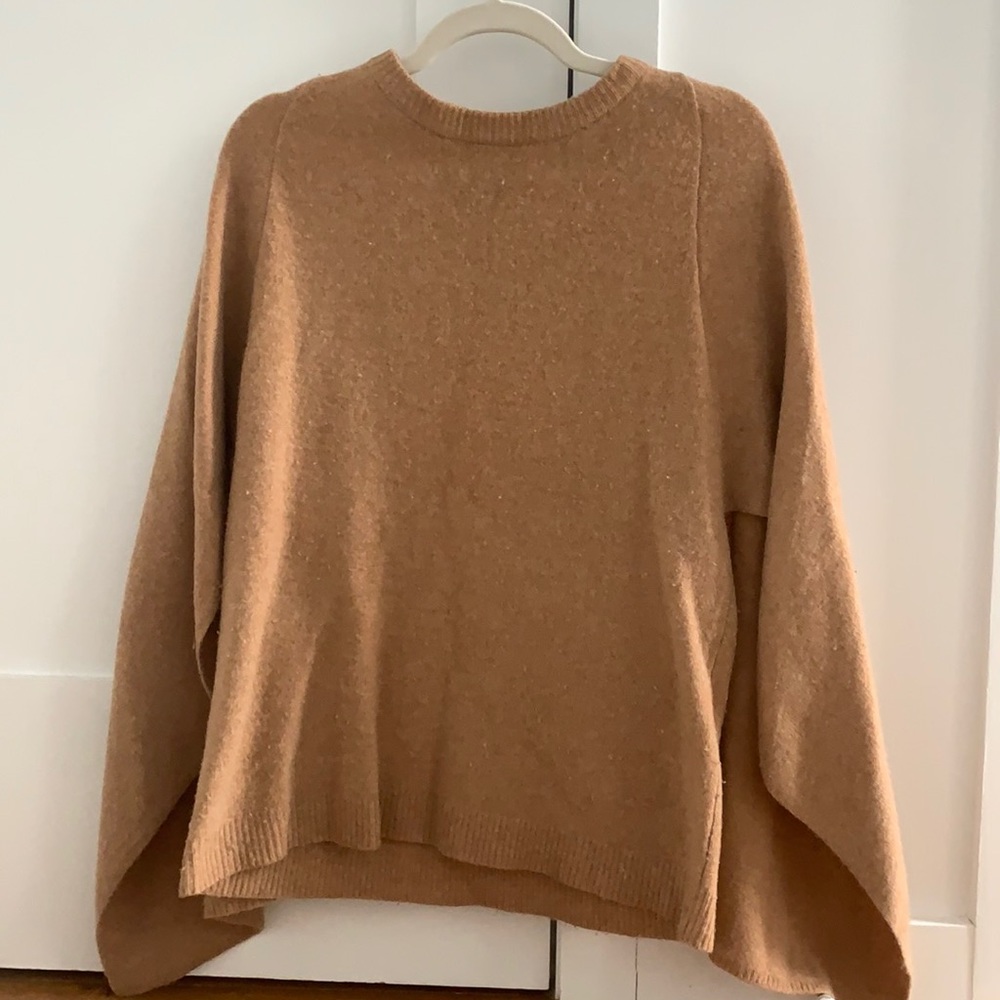Sandro camel cape wool sweater